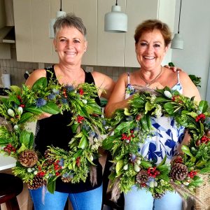 wreath making and christmas flower arrangement courses team building